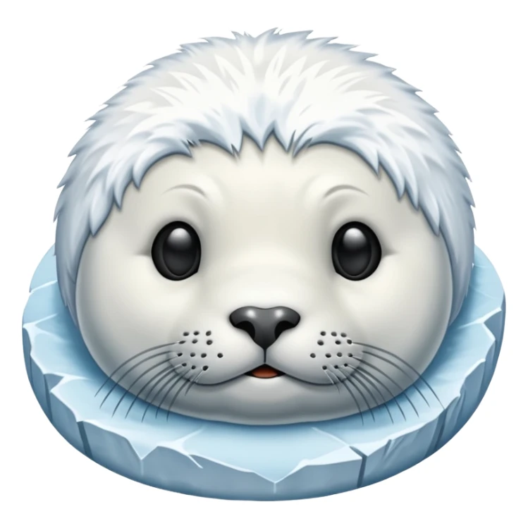 white winter & artic animal (seal with no hair )  sticker