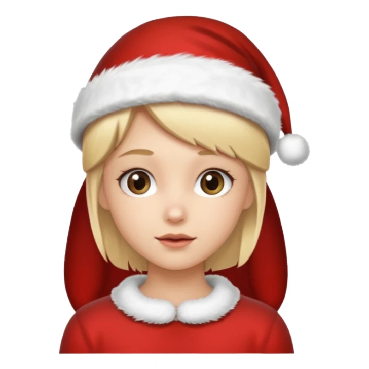 Blondie girl santa clauss sticker