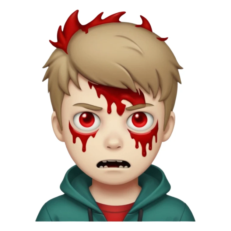tord from eddsworld covered in blood horror creepy sticker