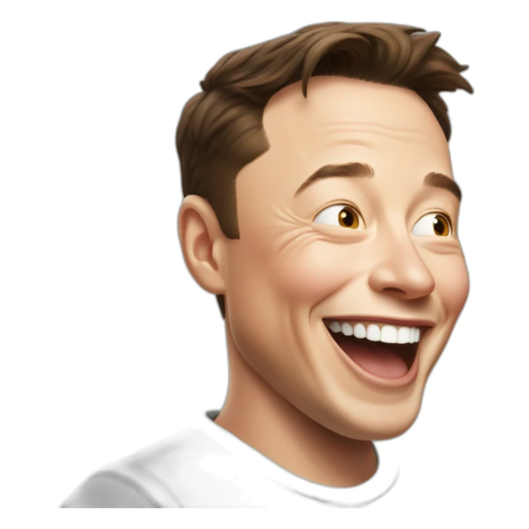 Elon musk extreme laughing sticker
