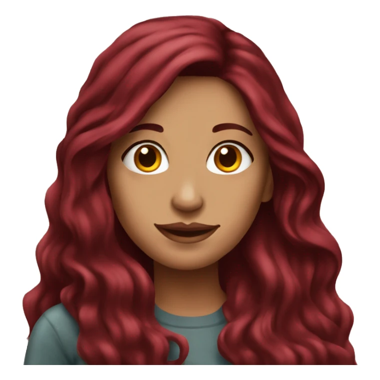 Beautiful tattooed burgundy long haired woman sitting on a bench sticker