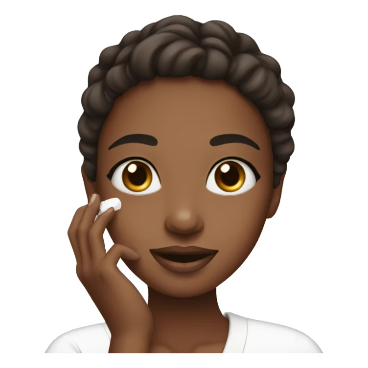 Girl doing her skincare  sticker