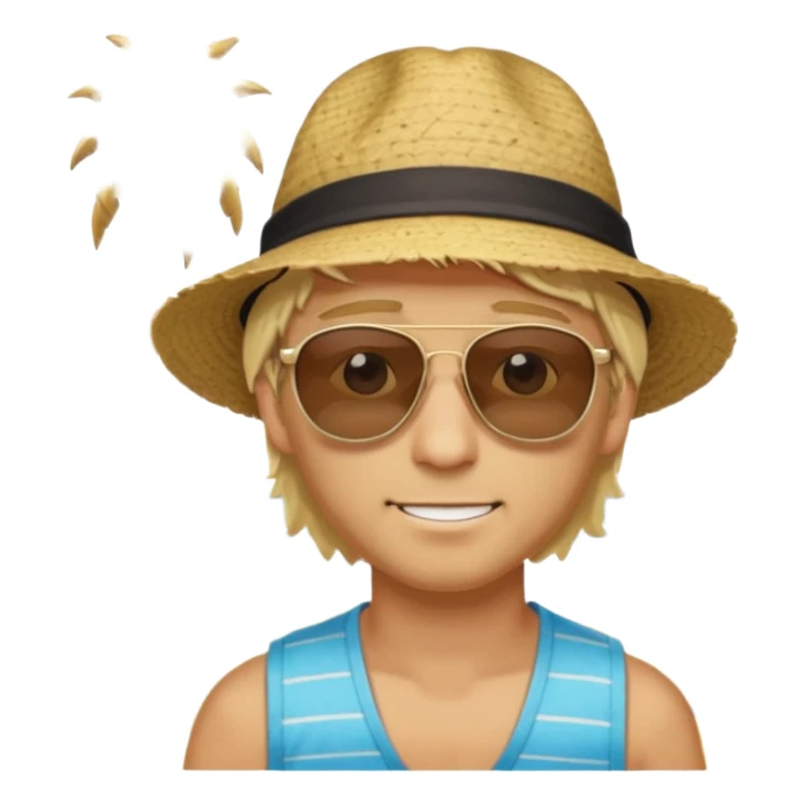 Blonde guy tourist in a beach from Lima, Peru sticker