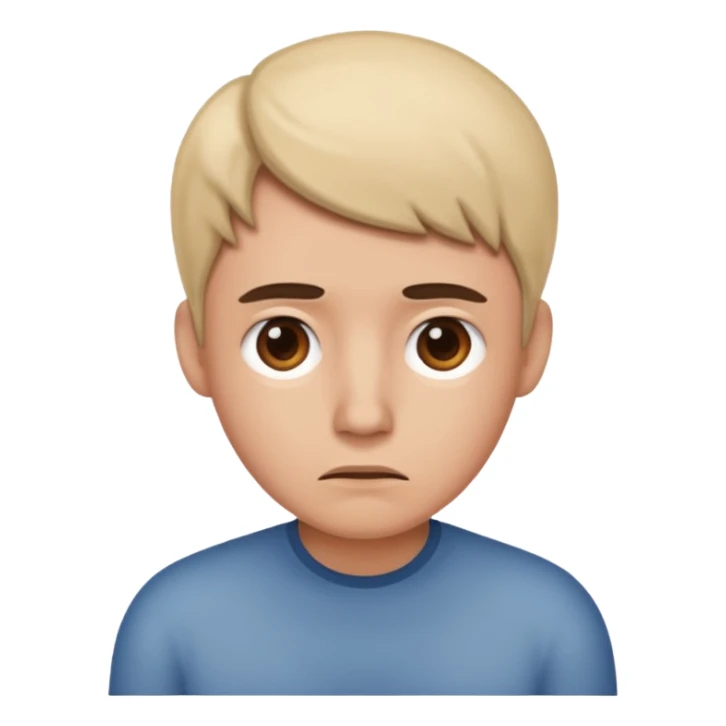 person contemplating a situation of being lost sticker