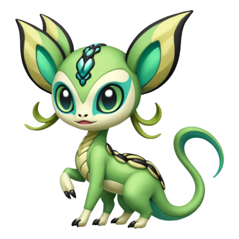 Colorful Exotic Meloetta-Virizion-Venom-Stitch-Fakémon-creature-hybrid sticker