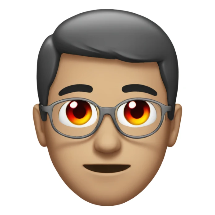 Guy with red eyes and smoke around him sticker