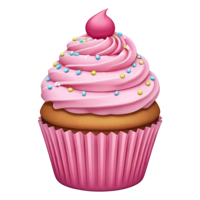 Cupcake with pink icing sticker