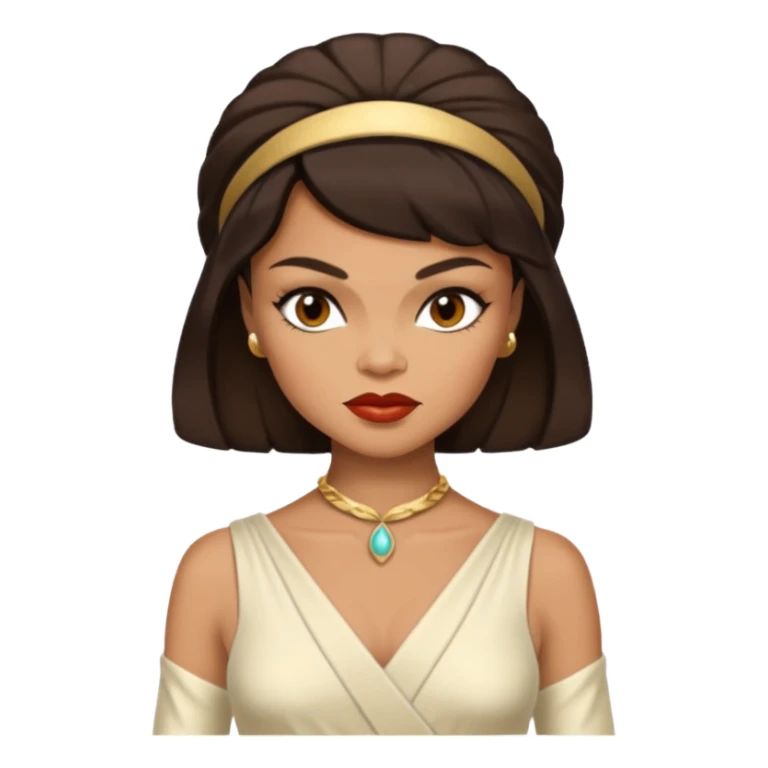 Eartha Kitt with dark brown hair, ivory outfit sticker