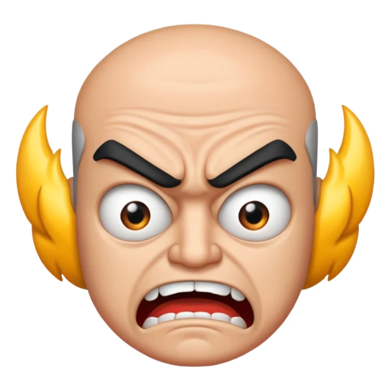 Text mopo above and an angry man sticker