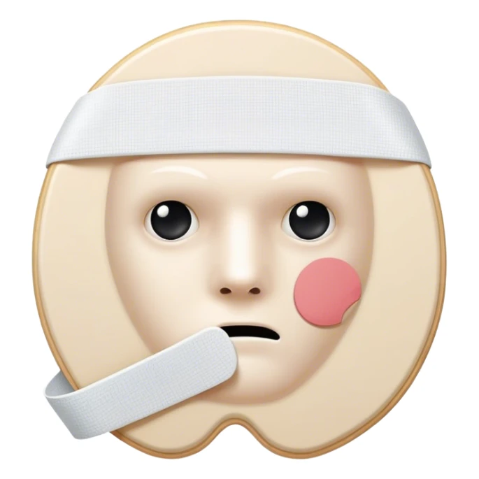 Sad and Injured Ping pong pad with bandages sticker