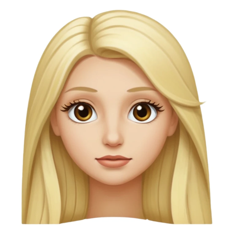 A blonde woman, long hair and long eye lashes sticker