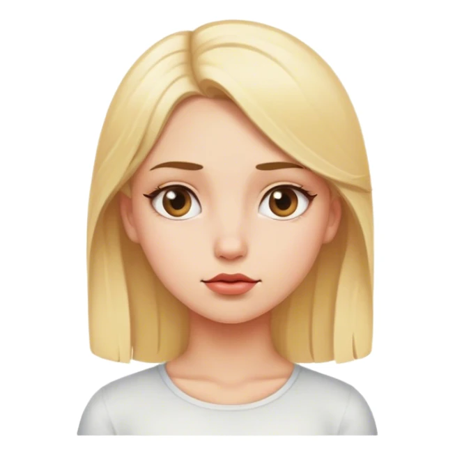 Blonde girl giving you a side eye sticker