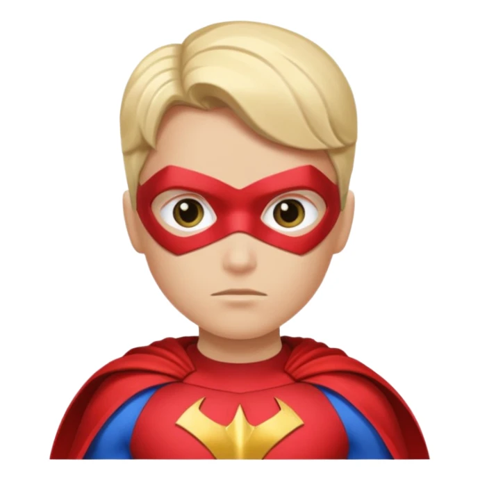 Queen side eye wearing a super hero costume sticker