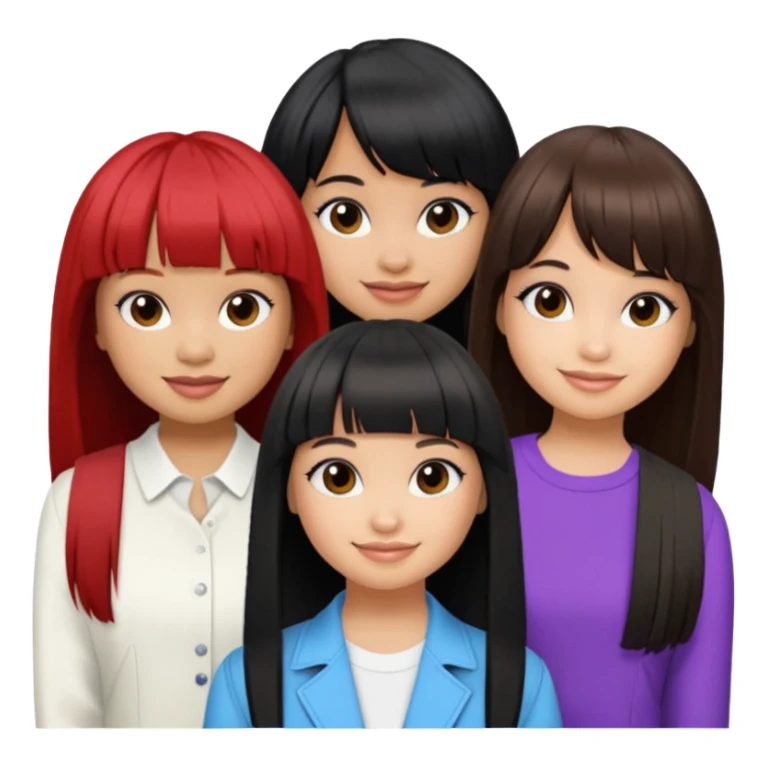 Raven-Symoné, Debby Ryan (straight bangs), and Jenna Ortega sticker