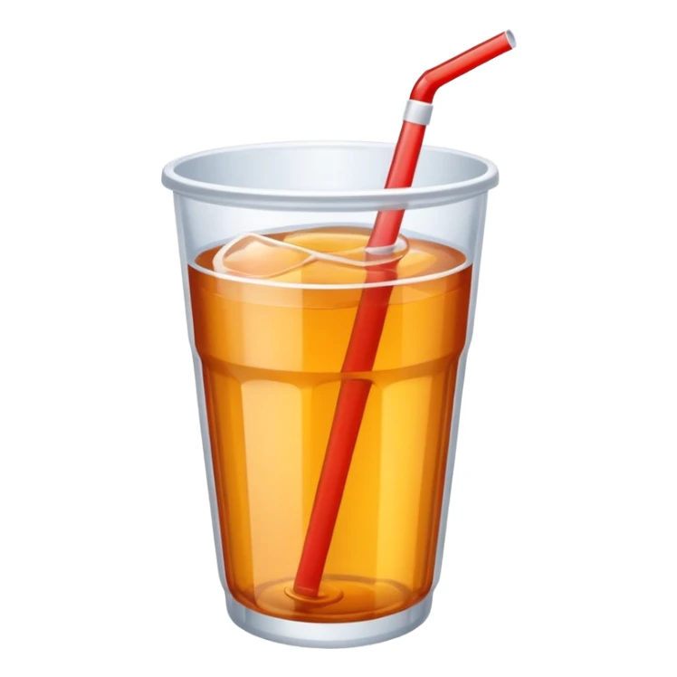 Soft drink in plastic cup (like Starbucks Cup), no logo. sticker