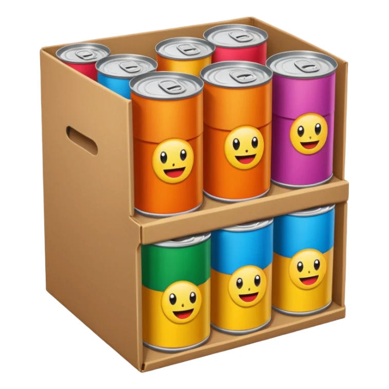 canned food in a box sticker