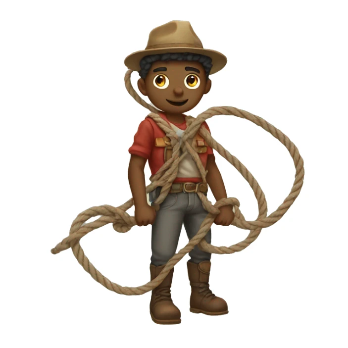Hero with special skill be handy with ropes. The ropeman sticker
