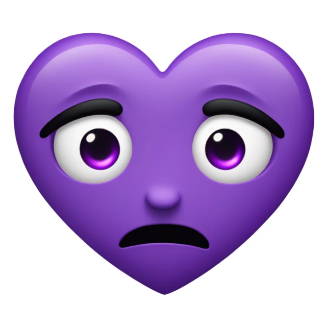 heart eyes emoji with Purple Heart eyes sticker