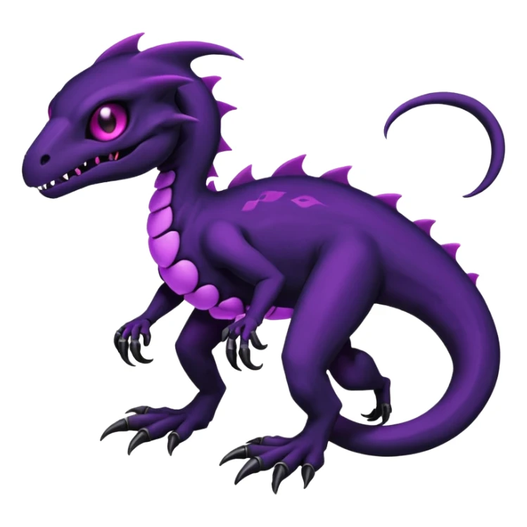 Evil Spooky Salandit-Duskull-Noibat-Fakémon-hybrid-creature (full body)  sticker