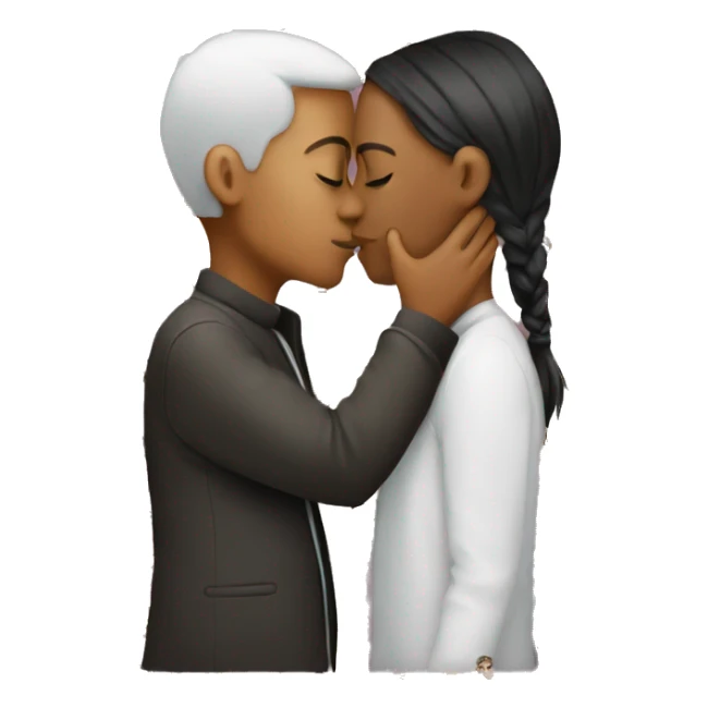 150 girl with 180 boy kissing sticker