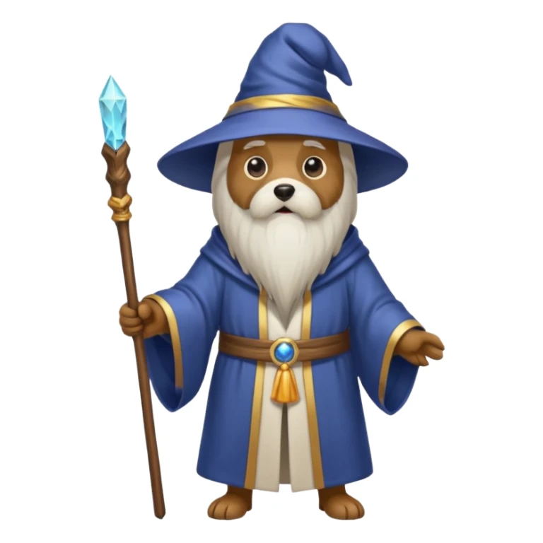 Dog wizard sticker