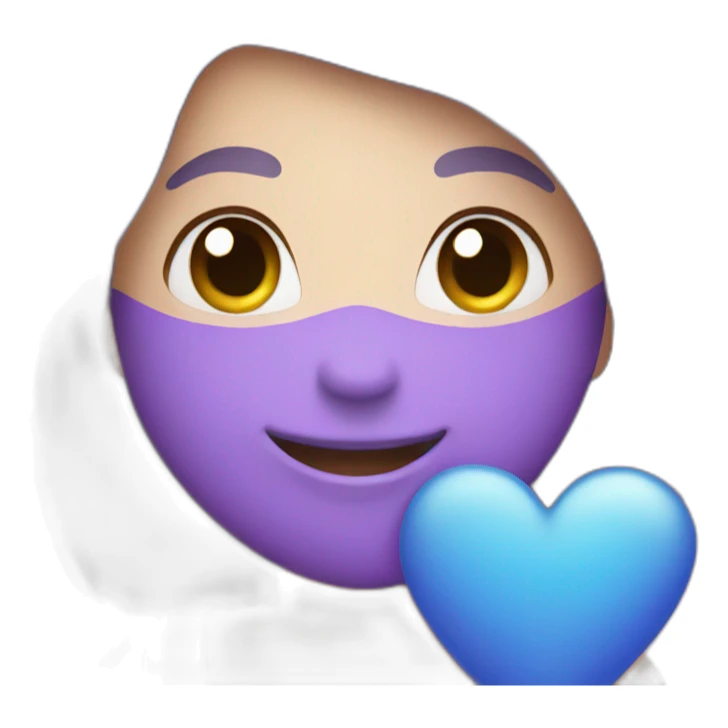 Purple and blue Heart sticker