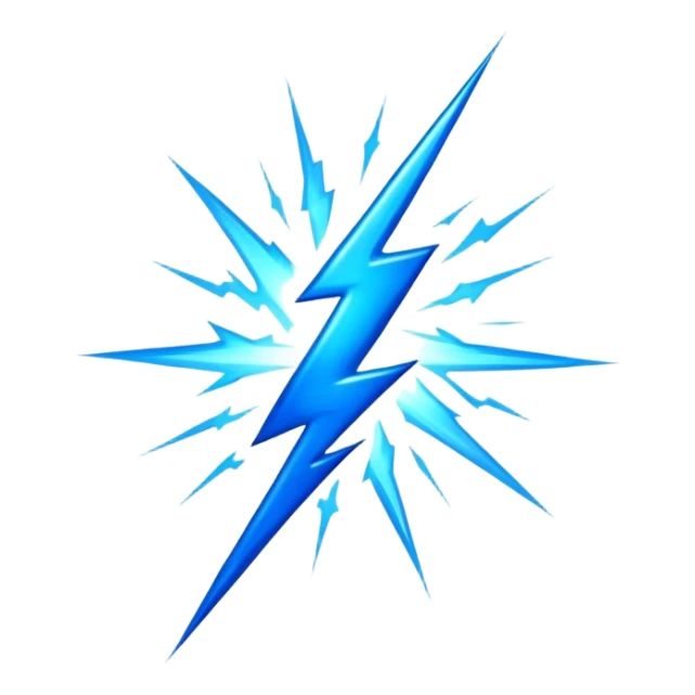 sparkling bolt sticker