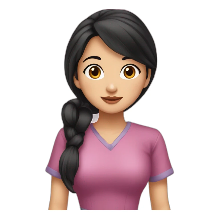 Evelyn Cathy Widjaja - asian black hair girl sticker