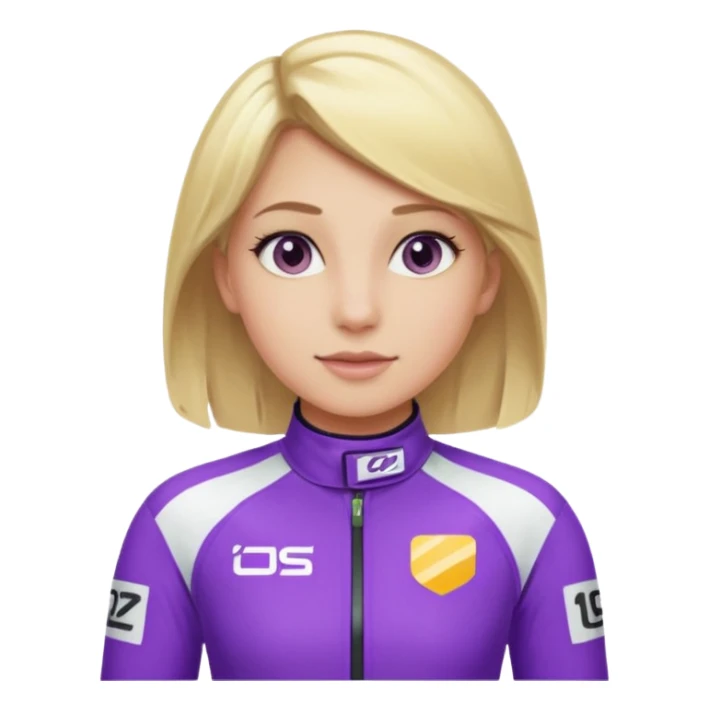 girl blonde, Race Driver purple cloth sticker