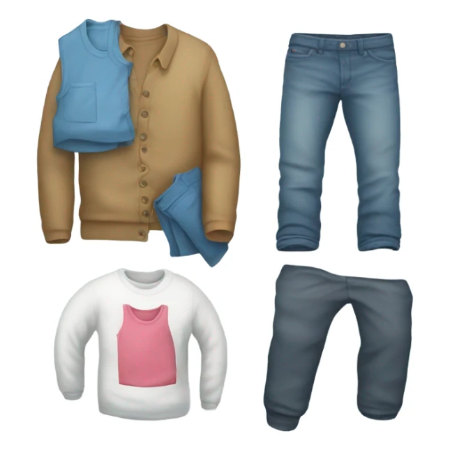 a pile of clothes sticker