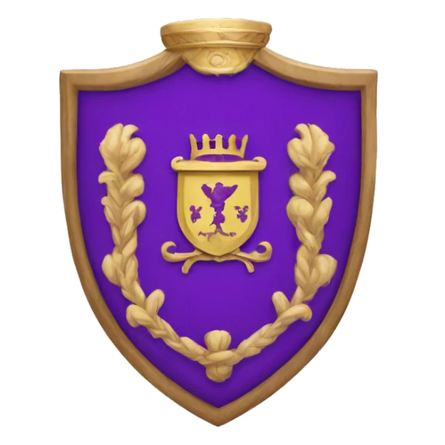 Purple coat of arms sticker