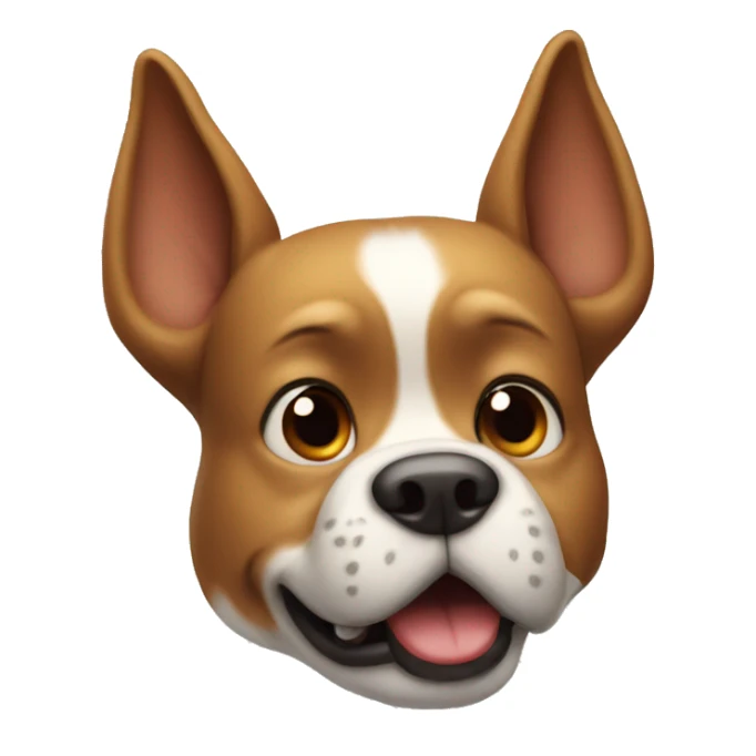 The funny dog head sticker