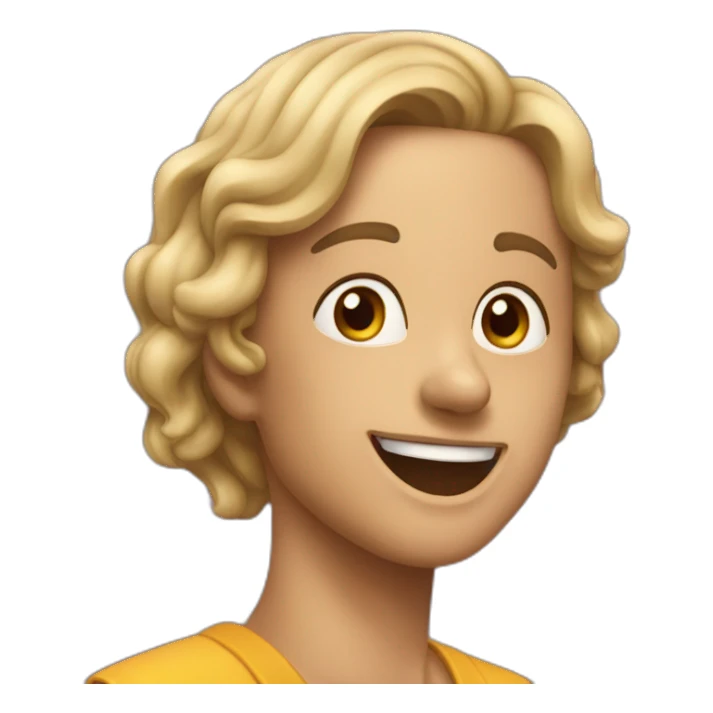 Quelqu’un qui tire la langue en faisant le signe yo sticker