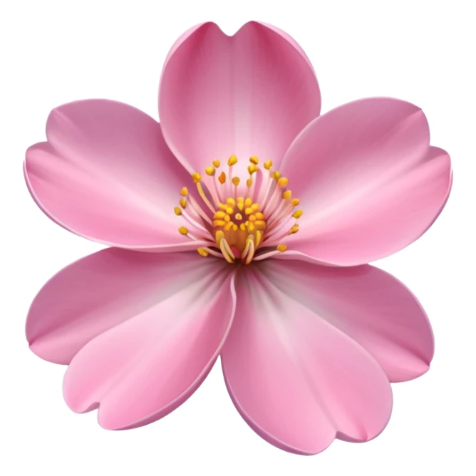 A bright spring blossom with soft pink petals opening gently sticker