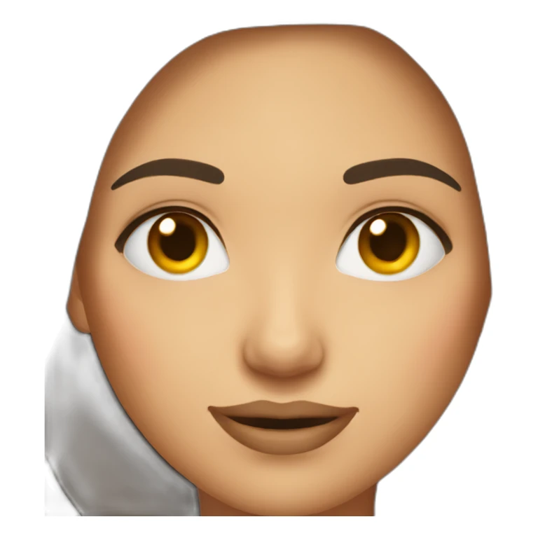 brunette woman squint sticker