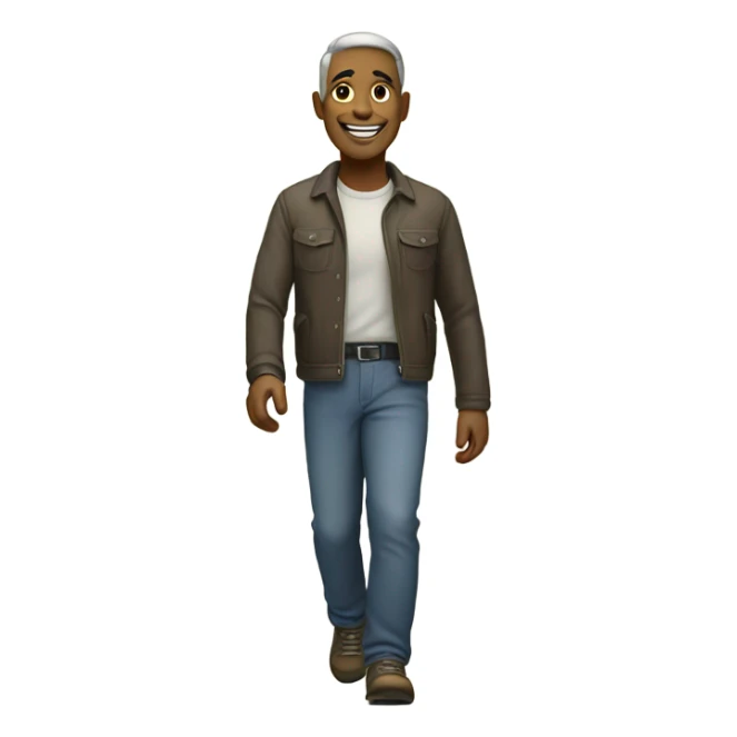 the guy goes to the left with smile  sticker