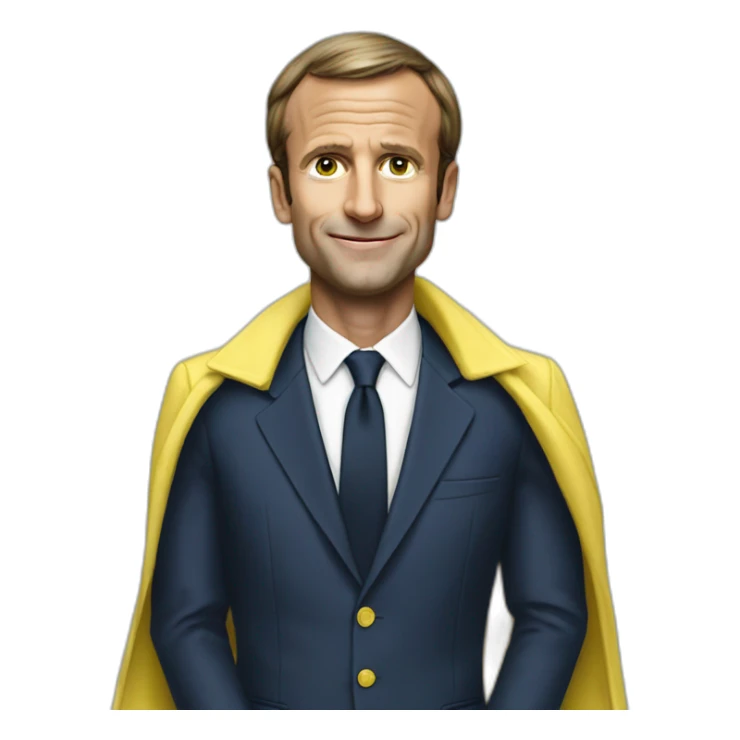 emanuel-macron wearing banana clothes sticker