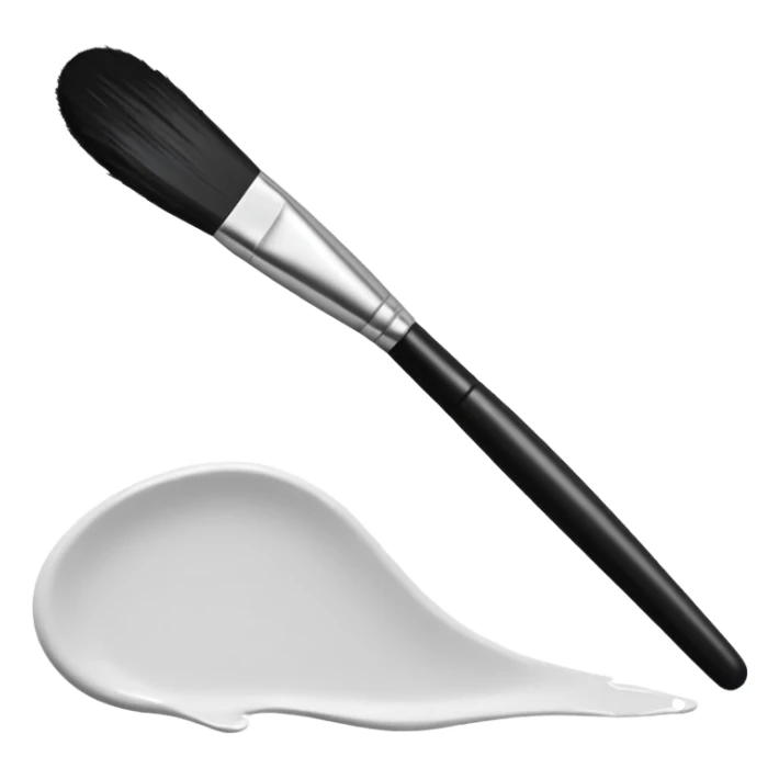 Visualize on-brand content — instantly. black white pallete preferred. brush painting on a canvas. app icon. modern, sleek, minimalistic. sticker