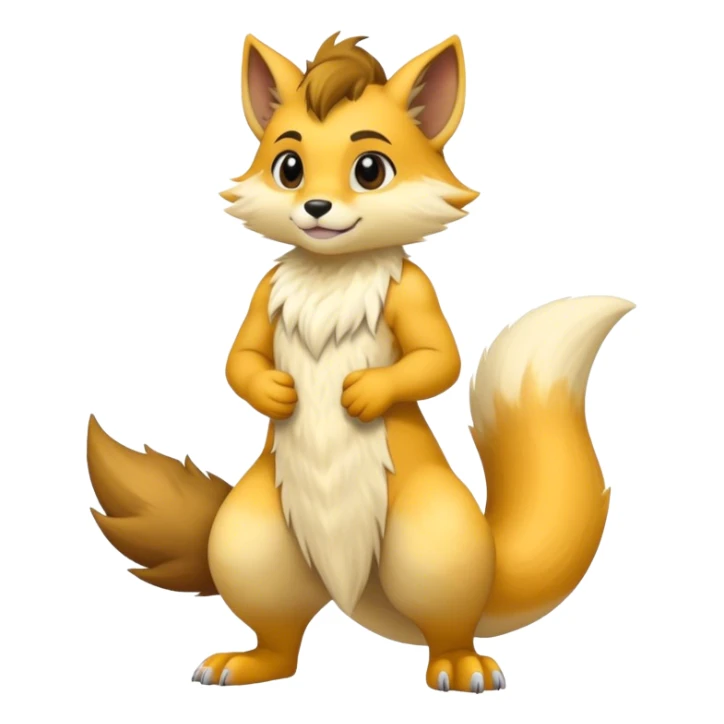 Vernid, LiLaiRa, Furry, Anthro, Full Body, Tufted tail sticker