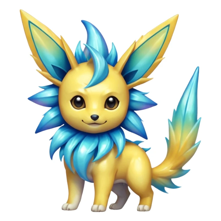 Shiny iridescent Jolteon-Vaporeon-Fusion sticker