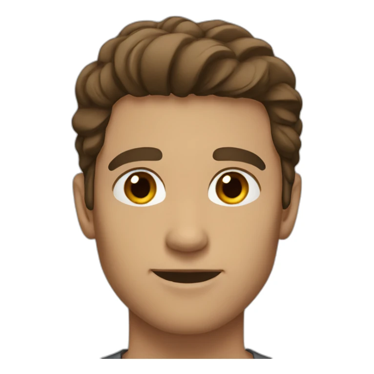 Tinted Man with brown hair brown eyes sticker