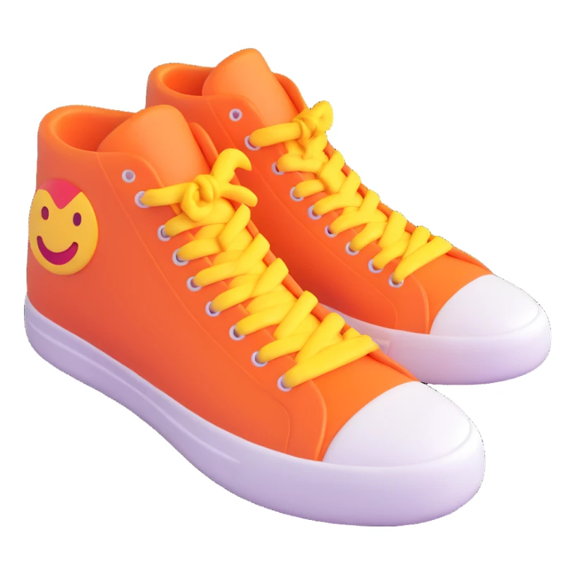 A 3D emoji of sneakers. sticker