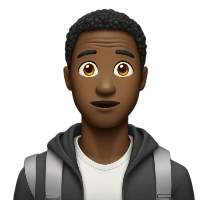 Black guy so shocked eyes popped out sticker