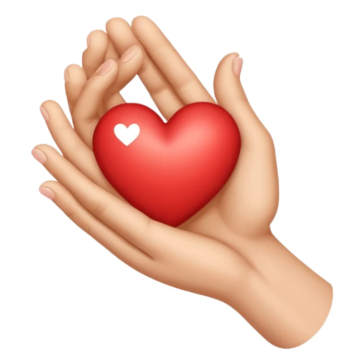 I want hand heart inside it d to be there sticker