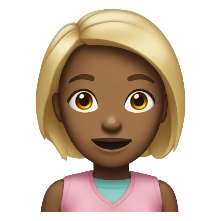 Girl with big mouth eyes and feet sticker