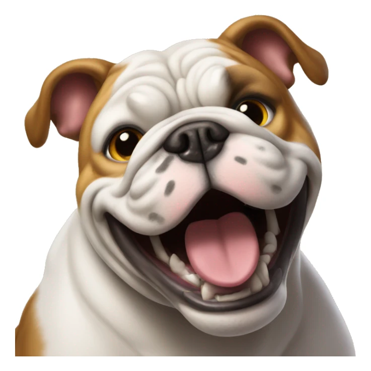 full bulldog celebrating sticker