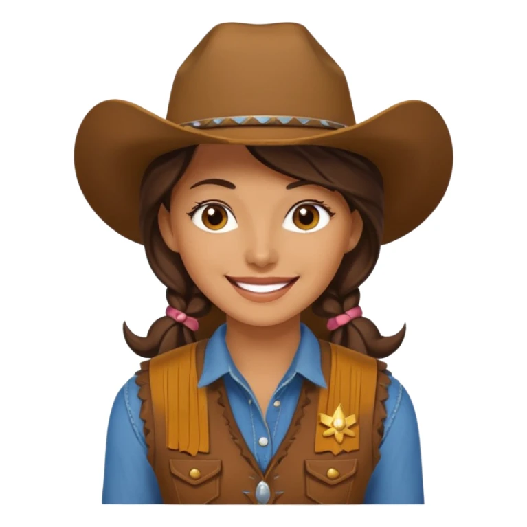 cowgirl with vest sticker