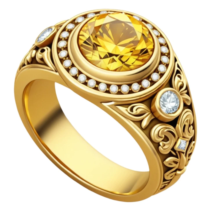 Aesthetic Engagement gold ring emoji sticker