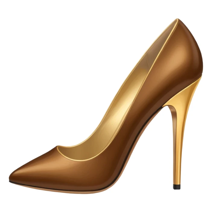 Metallic 24k gold and mocha brown womens shoes sticker