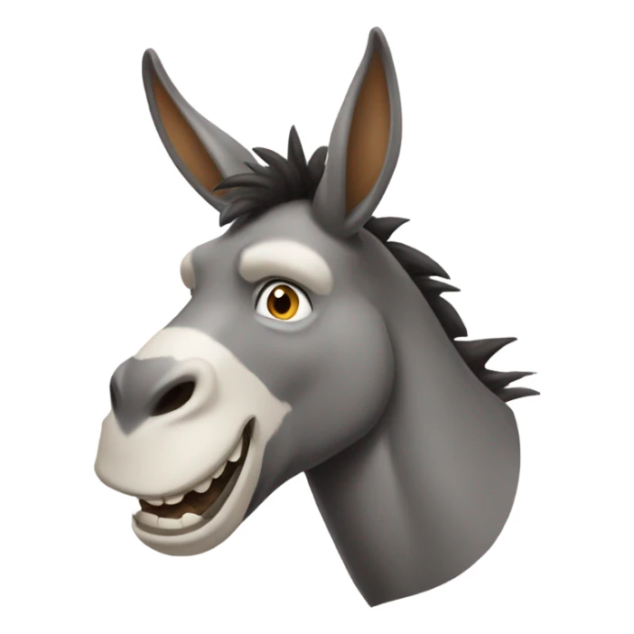  big teeth and add horns donkey dragon  sticker